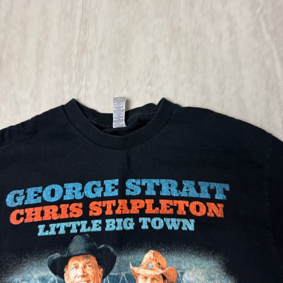 George Strait concert graphic tee Chris Stapleton Little Big Town Tour band tee - Picture 3 of 6